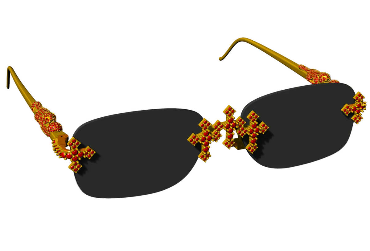 Panther Gold Eyeglass — jewelry CAD design