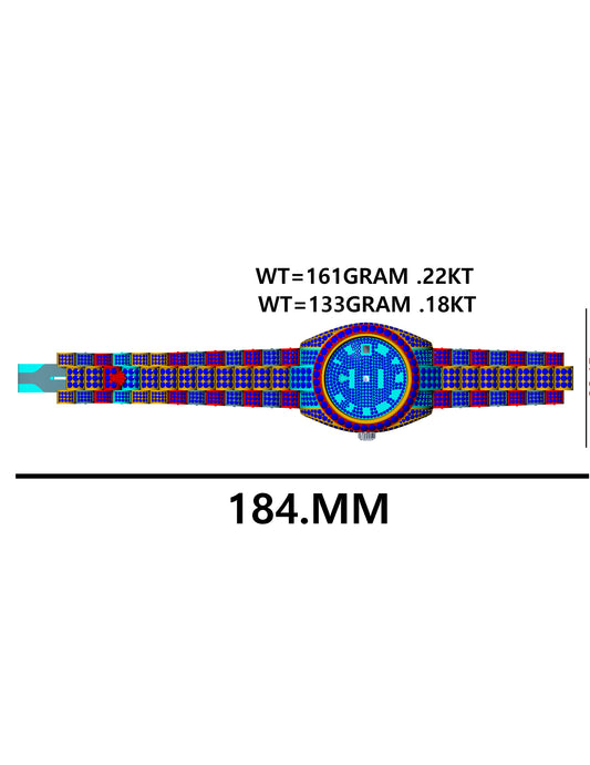 Classic Full Stone Watch CAD FILE