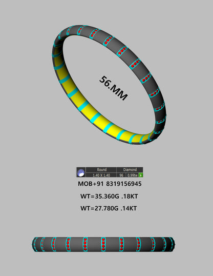 spring bracelet CAD file 3dm file