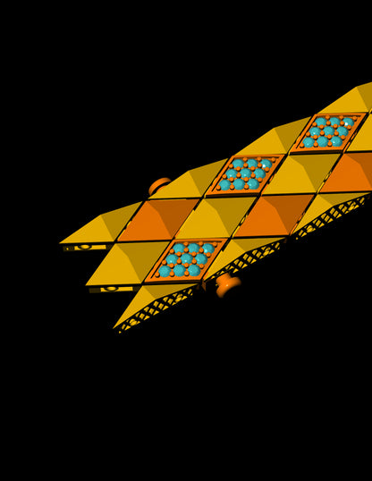 Diamond Pyramid Panel Bracelet CAD Carpet Link Concept