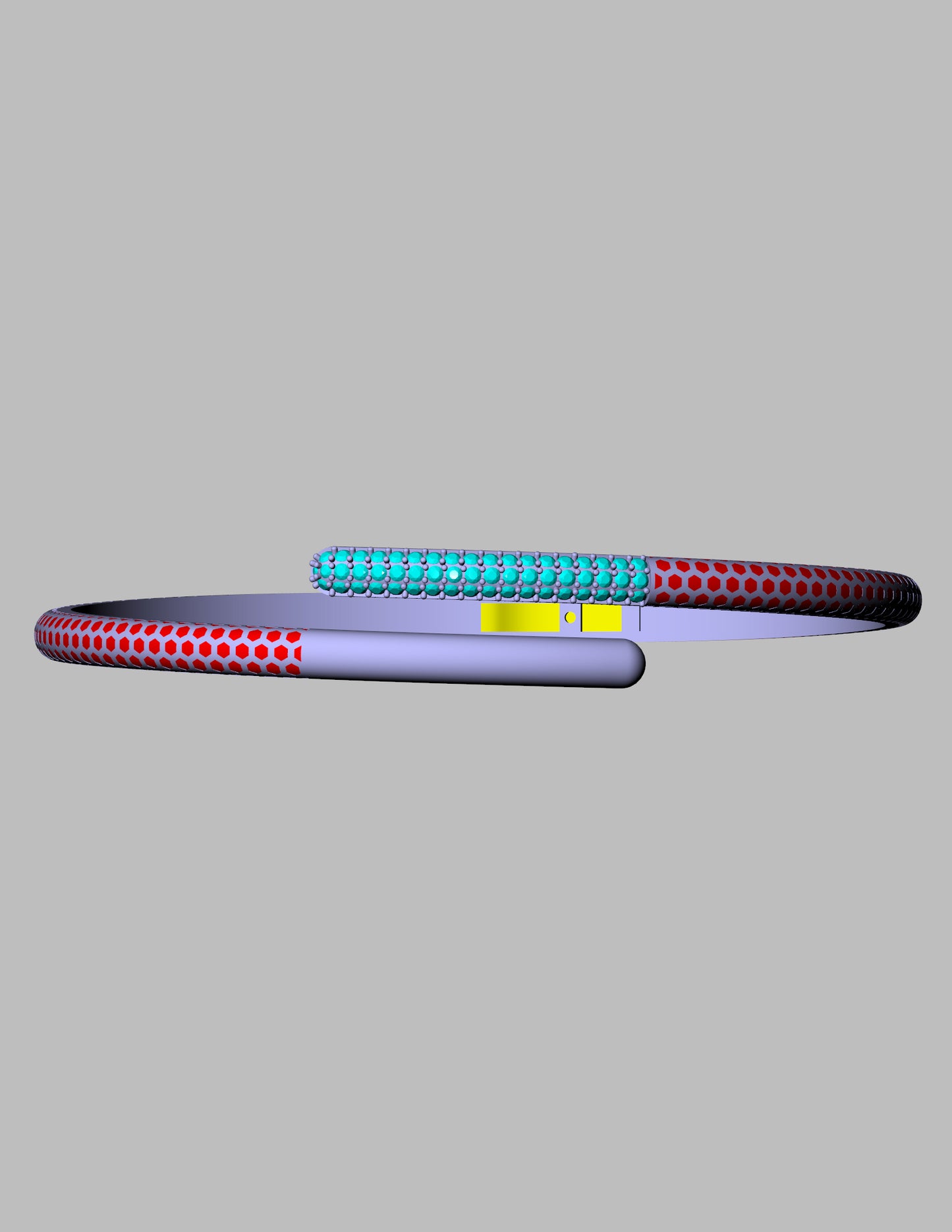 pave Open Bangle CAD