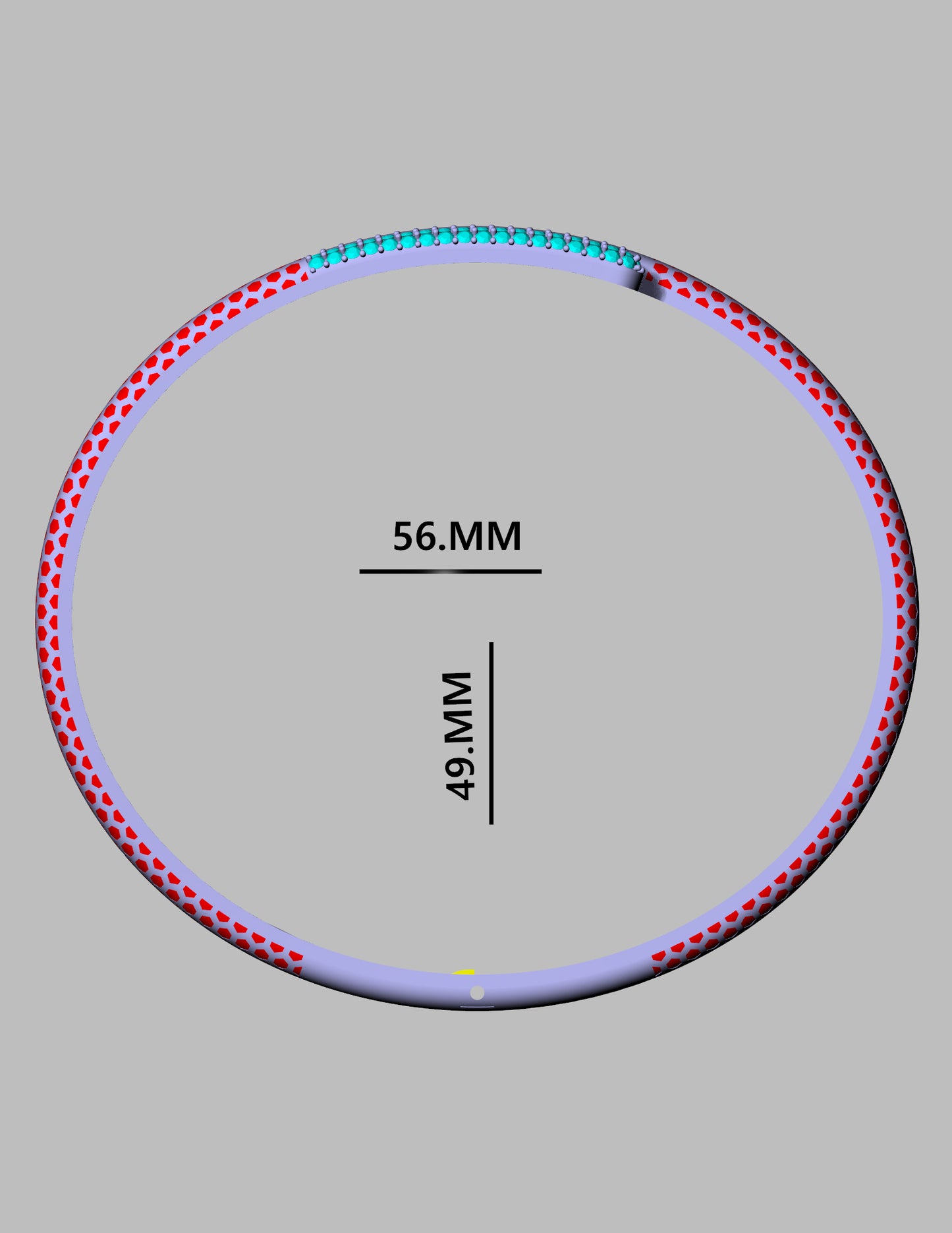 pave Open Bangle CAD