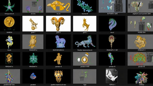 New Brooches collection bulk CAD FILE'S