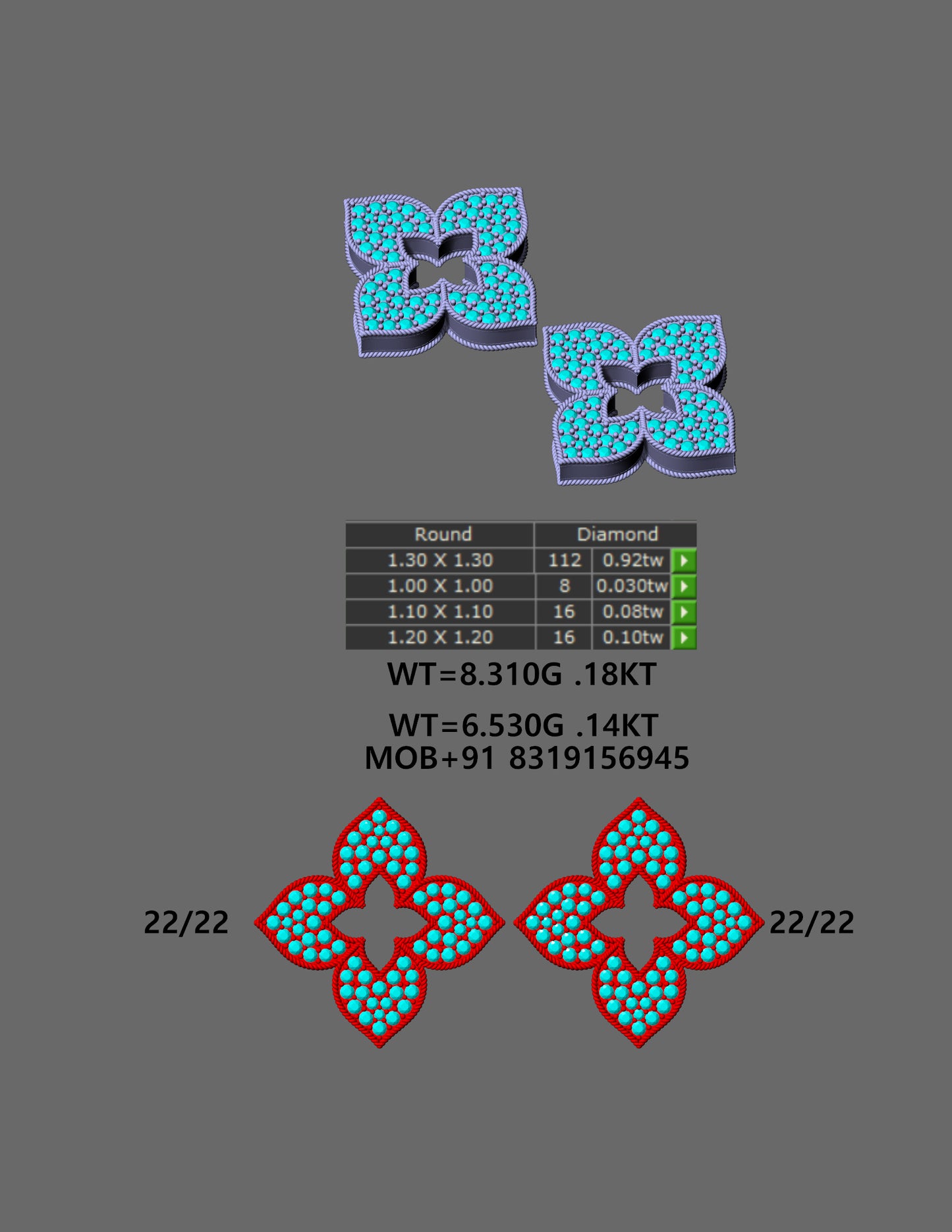 Flower Diamond Earrings