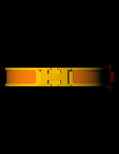 Hermes Inspired Plain H Bangle CAD File Bracelet Design