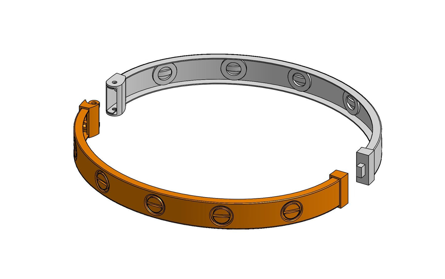 Cartier love bracelet CAD file 3DM file