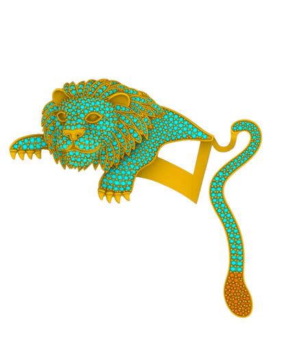 Lion Brooch CAD FILE
