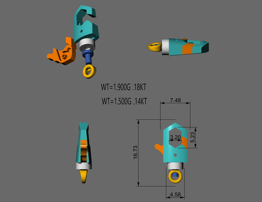 Hexagonal Jewelry Lock CAD Design | Compact & Functional Connector Model