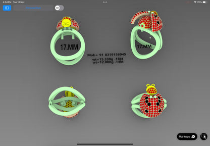 WingMotion Ladybug Ring Cad