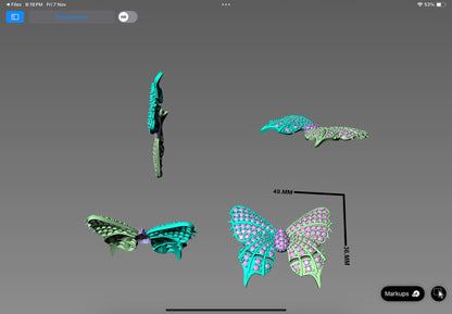 Wings of Grace Butterfly Pendant – Designer CAD Model