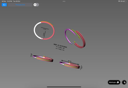 Sleek Handcuff-Style Hinged Gold Cuff Bangle