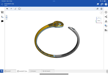 Bulgari serpenti bracelet CAD file 3DM file