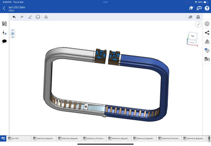 Hing spring lock bracelet CAD file 3DM file