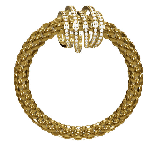 Infinity Braid Diamond Bracelet