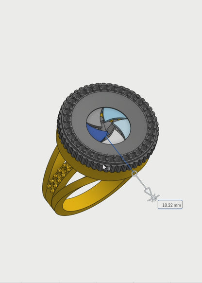 Camera shutter mechanism Ring CAD File