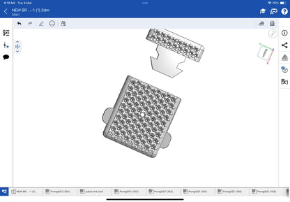 Lock for bracelet and chain CAD file 3DM file and stl