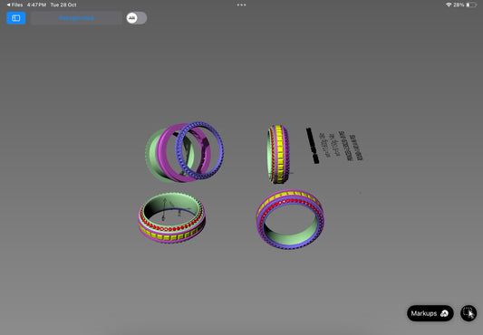Dual Gem Eternity Band | Precision 3D CAD Design