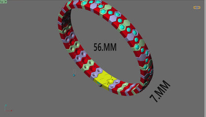 HexaLuxe Round Diamond BangleCAD
