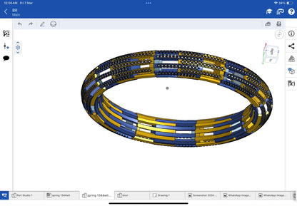 Stretchable bracelet CAD file 3DM file