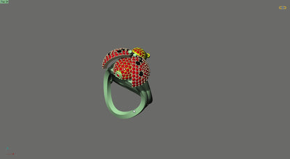 WingMotion Ladybug Ring Cad