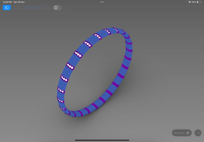 spring bracelet CAD file 3dm file