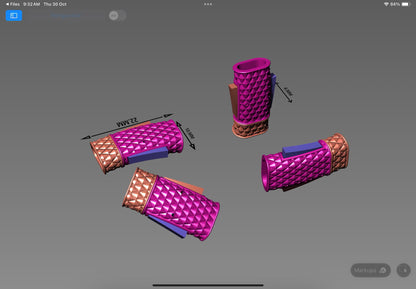 Textured Cylinder Lock CAD Design | Premium Jewelry Lock Model