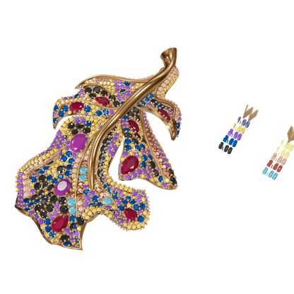Leaf inspired Diamond &  Pendant CAD FILE