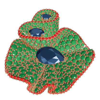 Cloth Motif Nature Inspired Brooch & Pendant CAD