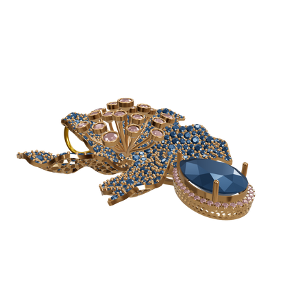Nature Inspired Floral Pendant CAD