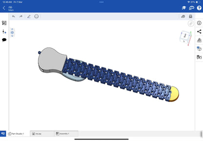 Zip necklace CAD file 3DM file