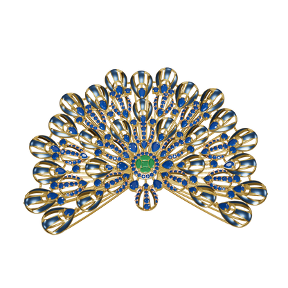 Peacock Inspired Pendant CAD FILE