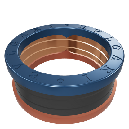 Bulgari B.zero1 ring CAD file 3DM file STL file