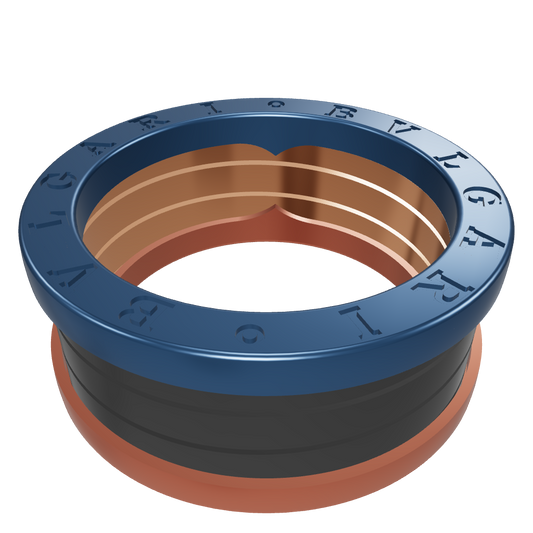 Bulgari B.zero1 ring CAD file 3DM file STL file