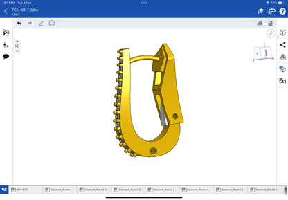 U Shape Bali with spring mechanism CAD file 3DM file