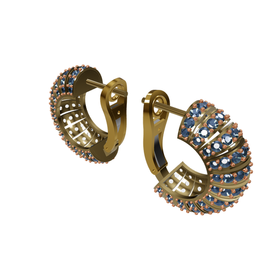 ear Hoop Earrings CAD Design (Bali Style)