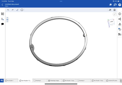 Cartier love bracelet narrow CAD file 3DM file