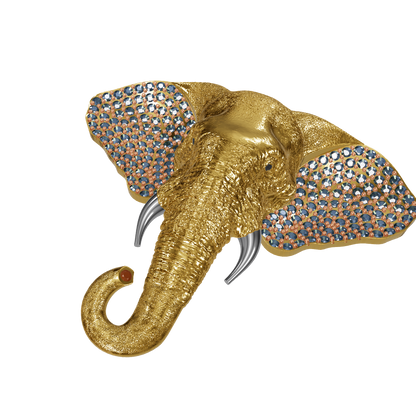 Elephant inspired Diamond Pendant CAD FILE