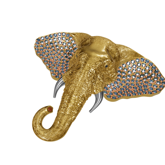 Elephant inspired Diamond Pendant CAD FILE