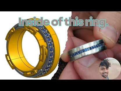 Stone colour, changing mechanism ring CAD file, 3DM file and STL file