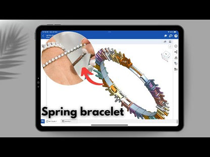 Stretchable bracelet CAD file 3DM file