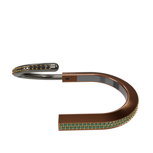 Tiffany Lock Style Full Pavé Diamond Bracelet | Hinged Lock Mechanism | CAD Design File