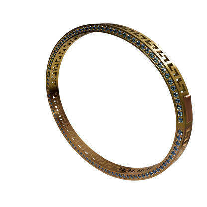 Diamond Lock Gold Bangle CAD FILE