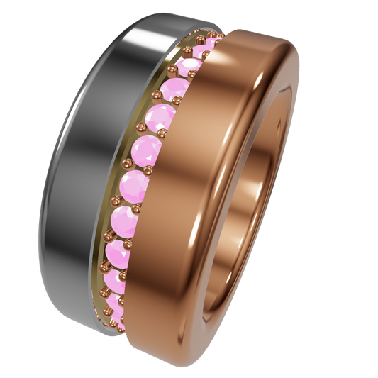 Stone colour, changing mechanism ring CAD file, 3DM file and STL file