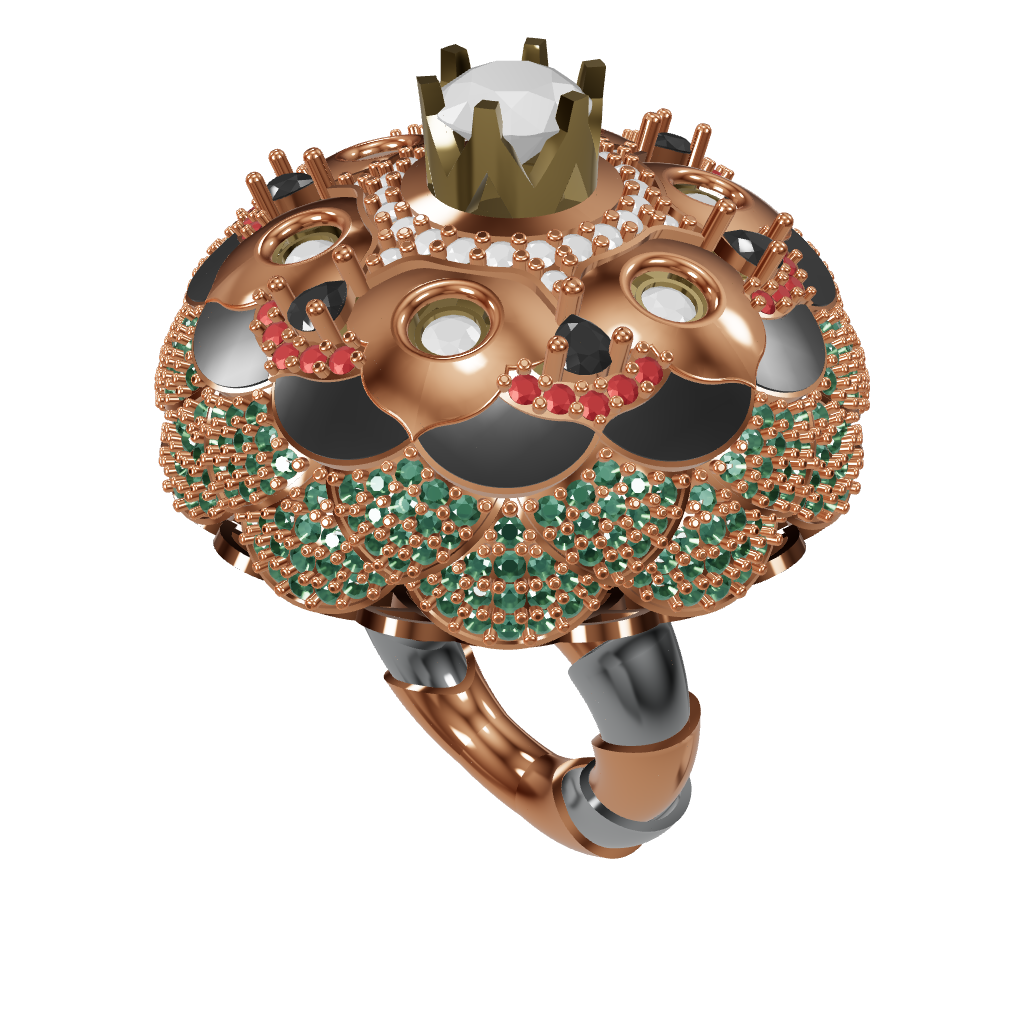Mushroom mechanism Ring CAD file – JewelryCrafto