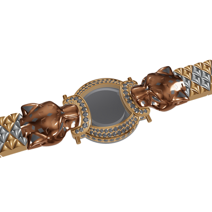 Double face tiger mechanism daimond watch CAD FILE