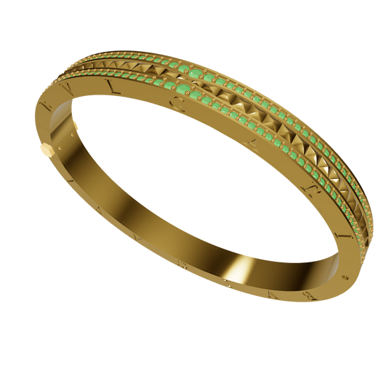 B.Zero1-Inspired Diamond Bracelet CAD Design Original Lock Mechanism | STL & 3DM