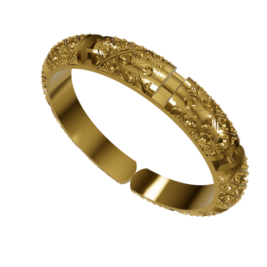 Diamond Set Enamel Bangle CAD