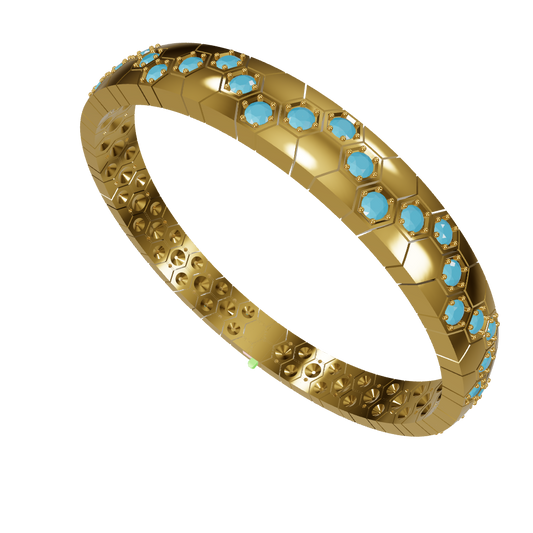 HexaLuxe Round Diamond BangleCAD