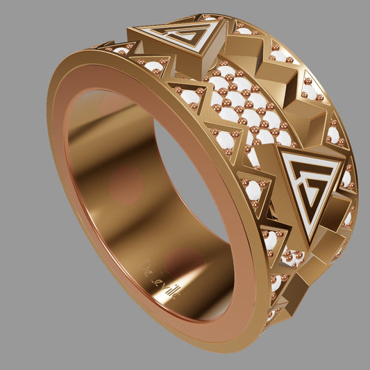 17.MM  mechanism Ring with gemstone CAD FILE