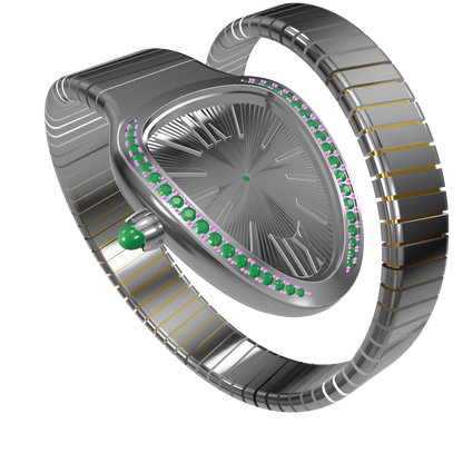An oval or snake head shaped watch case CAD FILE